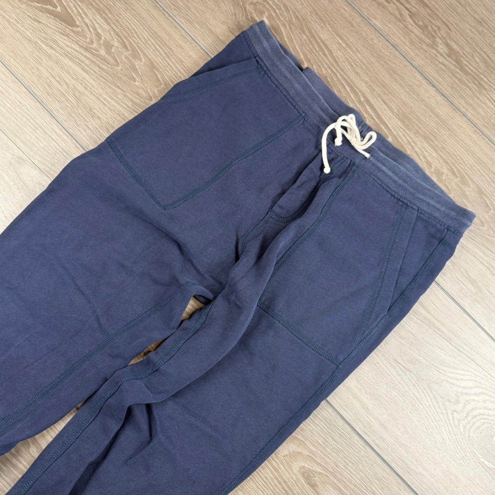 J.Crew Mens Authentic Fleece Sweatpants Drawstring Navy Blue Size M